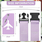 Weewooday 8 Pcs Luggage Straps Suitcase Tags Set - Image 2