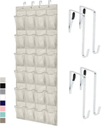 GORILLA GRIP Over the Door Shoe Organizer, 24 Large Breathable Mesh Pockets by GorillaGrip
