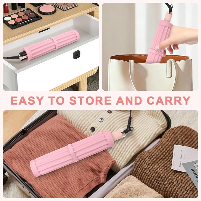 Oversize Silicone Heat Resistant Mat, Professional Hot Hair Tools Mat for Curling Iron, Flat Iron, Hair Straightener, Portable Hot Pad Cover with Velcro for Travel Home Salon(14.2" x 11.0")