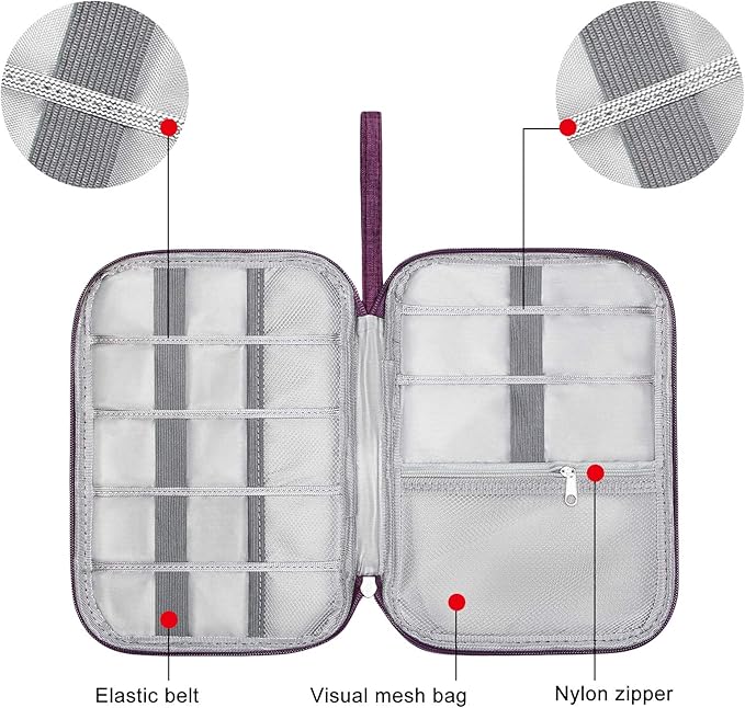 SELLYFELLY Travel Electronics Organizer Portable Cable Organizer Bag - Image 4