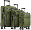 SHOWKOO Luggage Sets 3 Piece Softside Expandable Lightweight Durable Suitcase by SHOWKOO