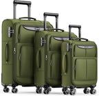 SHOWKOO Luggage Sets 3 Piece Softside Expandable Lightweight Durable Suitcase by SHOWKOO