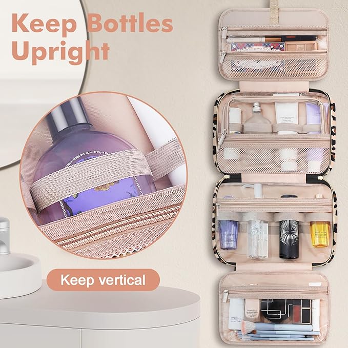 Wedama Toiletry Bag for Women, Medium Cosmetic Travel Bag, Hanging Toiletry Bag - Image 4