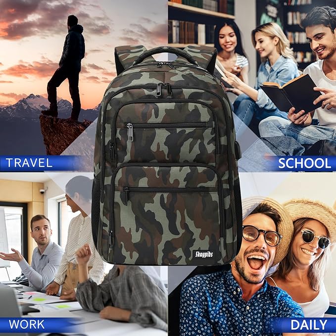 Backpck for Women Men, School backpacks for Girls Teen Boys, 15.6 inch Laptop - Image 5