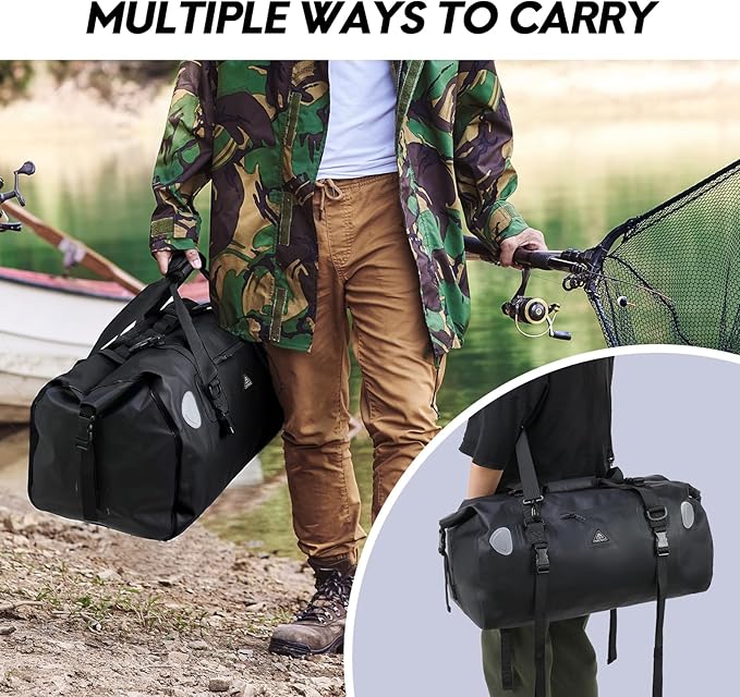 Haimont Waterproof Duffel Bag Roll-top Dry Duffel Bag - Image 7