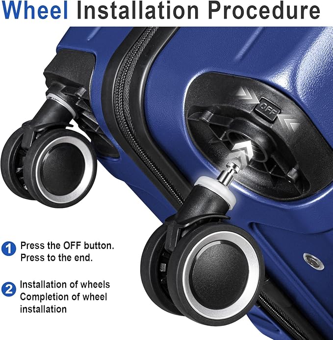 Luggage Sets 3 Piece, ABS Lightweight 20in/24in/28in Luggage, Expandable Carry - Image 6