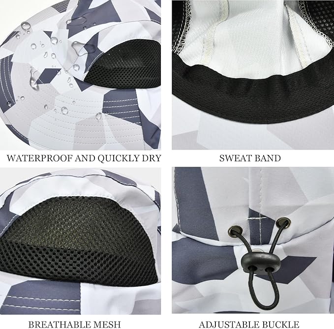 Sun Hat for Men Women with Neck Flap, UPF 50+ UV Protective Hiking Fishing Hats - Image 3