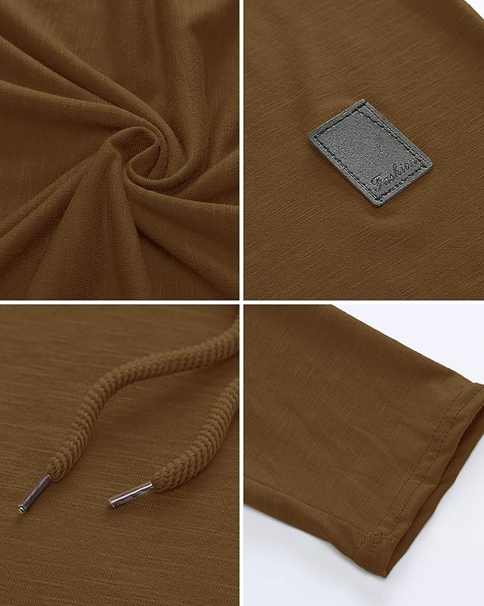 Lexiart Mens Fashion Athletic Hoodies Sport Sweatshirt Solid Color Fleece - Image 4