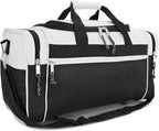 DALIX 21" Sports Duffle Bag Gym Travel Pack in White by Dalix