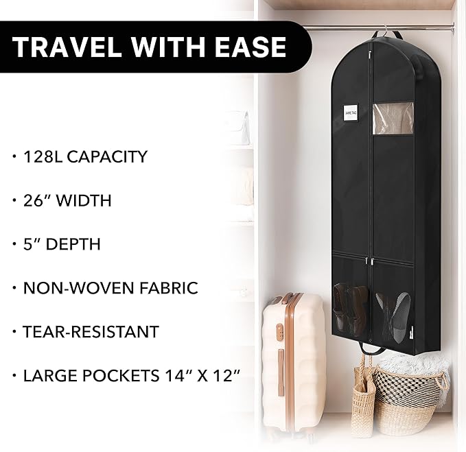 Simple Houseware 60-Inch Travel Garment Bag - Image 6