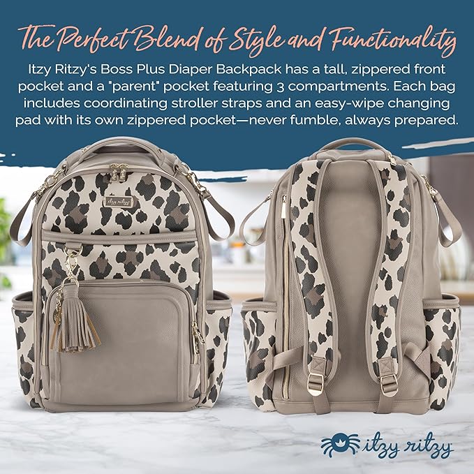 Itzy Ritzy Diaper Bag Backpack – Large Capacity Boss Plus Baby Backpack Diaper - Image 3