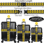 Geometric Arts Luggage Straps for Suitcases, Adjustable Luggage Travel Belt to - Image 2