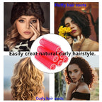 18PCS Self Grip Small Hair Curlers Heatless Roller Hair Curlers Pro Salon Hairdressing Curler DIY Curly Hairstyle Hair Rollers Tools Rat Tail Comb for Women Medium Short Hair(Red)