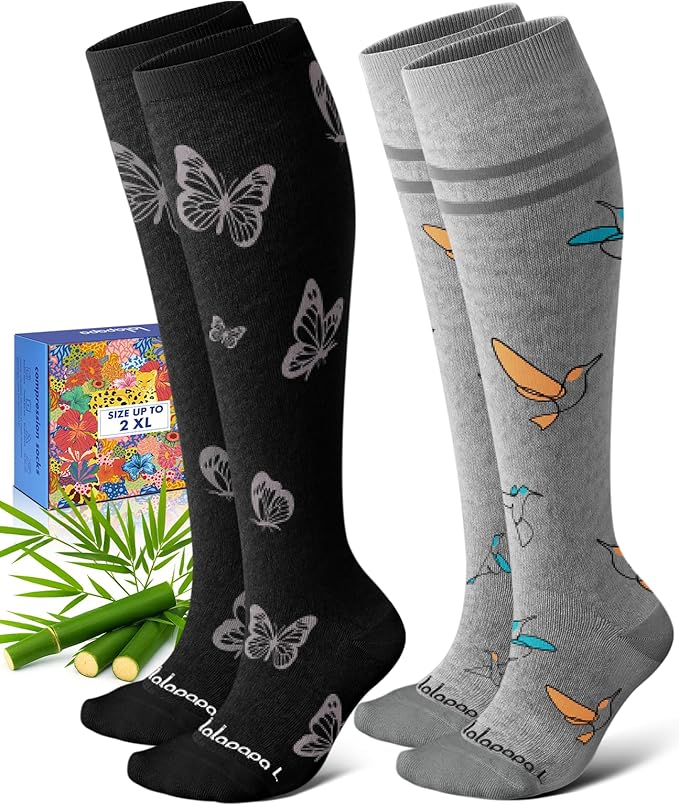 Bamboo Viscose Compression Socks by Lalapapa