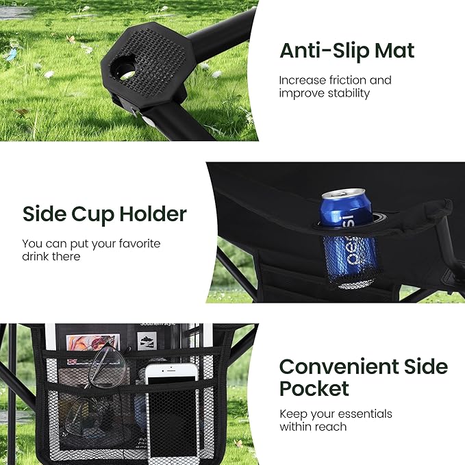 HIGH POINT SPORTS 2 Pack Portable Camping Chair - Image 7