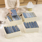 Jeans Drawer Organizers for Clothing, 5 Compartment Wardrobe Storage Box - Image 6