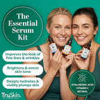 TruSkin Face Serum Trio – Vitamin C, Retinol & Hyaluronic Acid Anti-Aging Serums for Face – AM, PM & All-Day Skincare Routine – Brightening, Smoothing & Hydrating Facial Serums, 1 fl oz Each