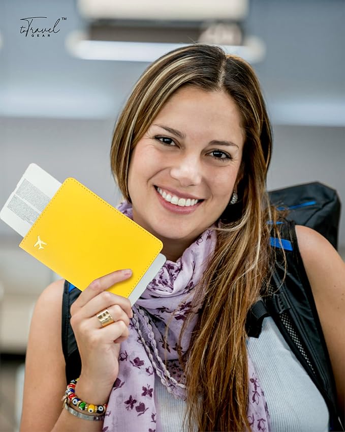 Passport Holder for Travel Essentials, RFID Blocking Passport Cover Case for - Image 6