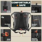 Waterproof Backpack Dry Bag 35L/55L/85L – Heavy Duty Roll-Top Hiking Backpack - Image 4