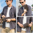 Top Grain Leather Travel Passport Wallet Holder Case - Image 2