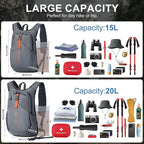 15L Small Hiking Backpack for Men Women Foldable Packable Back Pack Ultralight - Image 5