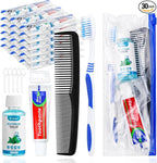 30 Set Travel Toothbrush Kit Bulk, Disposable Toothbrush by SLequipo