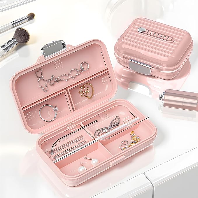 Travel Pill Organizer Box with Labels, 7 Compartments Portable Mini Pill Case - Image 5