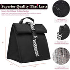 SUNNY BIRD Insulated Lunch Bag Rolltop Lunch Box Tote Bag - Image 4