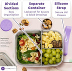 Everusely - Bento Box - Lavender, 60oz / 1.8 L - Stainless Steel Lunch Box - 3 - Image 4