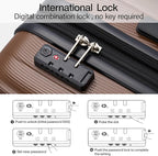 Hanke Expandable Hard Shell Luggage Sets 2 piece Carry on Luggage - Image 8