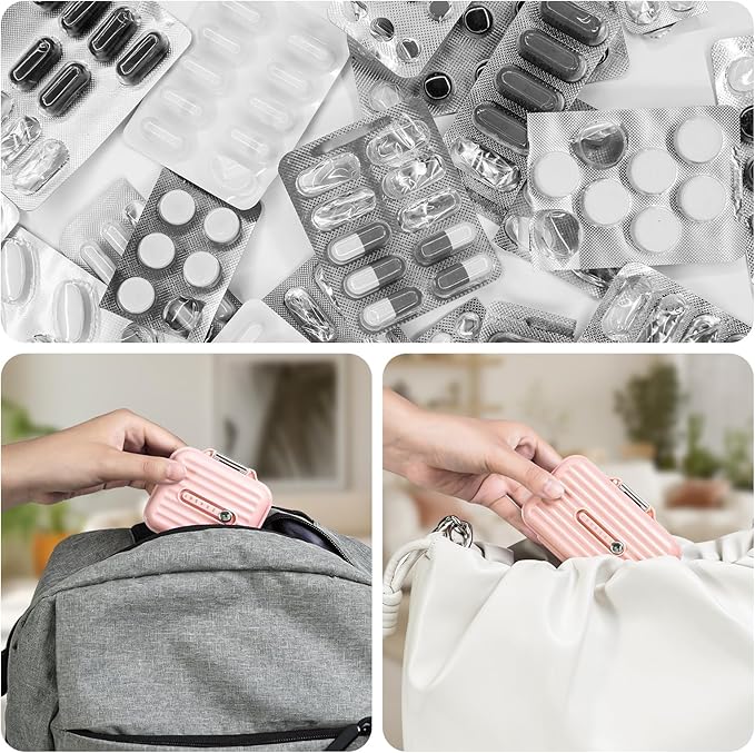 Travel Pill Organizer Box with Medicine Labels, Daily Medication Organizer - Image 6