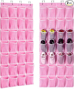 KEEPJOY 28 Pocket Over The Door Shoe Organizer, Hanging Door Shoe Holder Rack by KEEPJOY