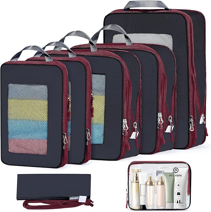 7 Set Compression Packing Cubes Packing Organizer by PFEYRPK
