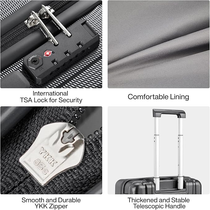Hanke Luggage Sets 3 piece Carry On Luggage - Image 7