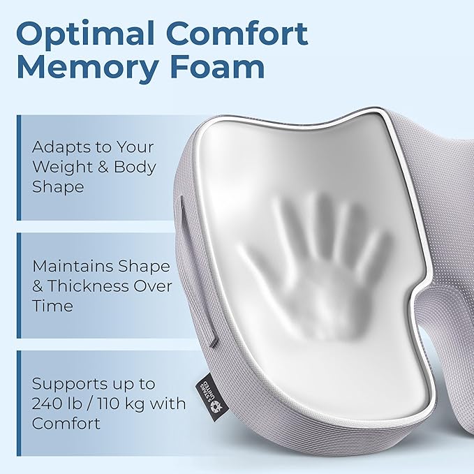 5 STARS UNITED Seat Cushion for Tailbone Pain Relief – Memory Foam Cushion for - Image 5