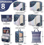 8 Set Packing Cubes for Travel, Gifts for Women Mom, Anti-Tearing Suitcase - Image 2