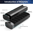 Extra Large Pill Organizer 7 Day, Aluminum Daily Pill Box, Weekly Travel Pill - Image 3