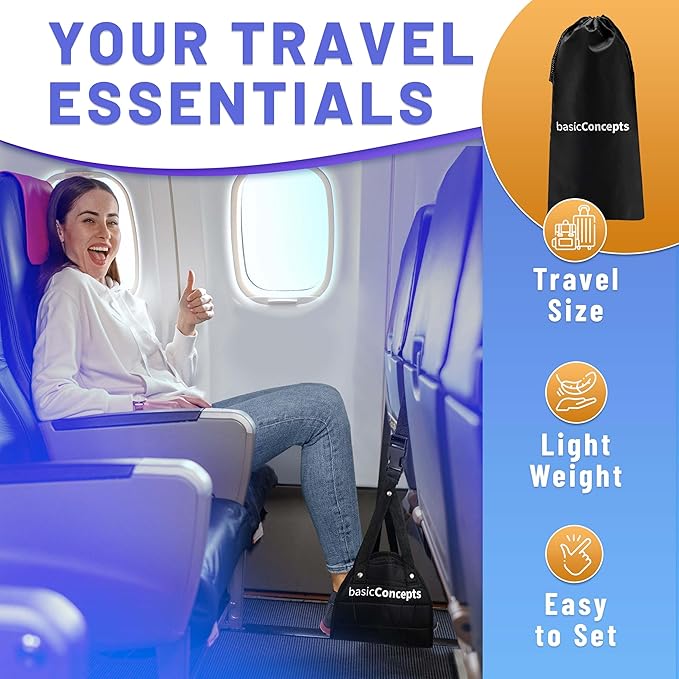 Airplane Foot Hammock, Perfect Airplane Footrest to Relax Your Feet | Foot - Image 6
