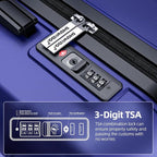 SHOWKOO Luggage Sets Expandable PC+ABS Durable Suitcase Sets Double Wheels TSA - Image 4
