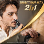 Electric Razor for Men, IPX7 Waterproof Versatile Shaver for Temple, Ear Hairs - Image 6