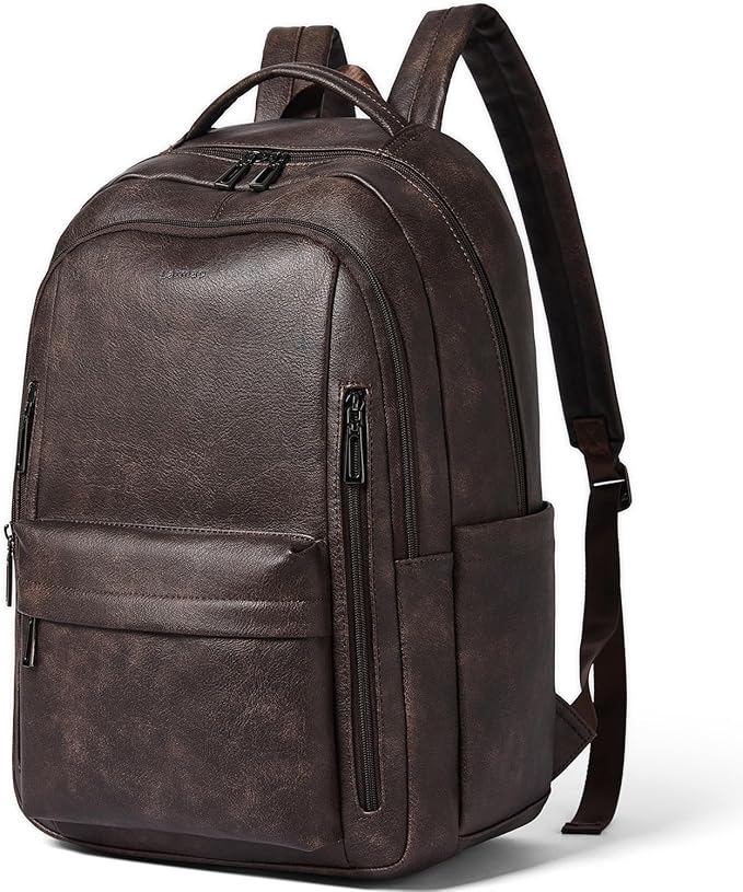 30L Business Laptop Backpack for Women Men, Travel Work Backpack Purse Faux by LATMAP