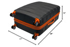 Melbourne Hardside Expandable Spinner Wheel Luggage (Charcoal / Checked Large 28")