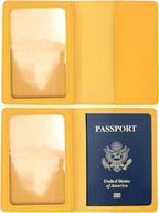 2 Pack Passport covers and Vaccine Card Holder Arouselove PU Leather Passport - Image 5