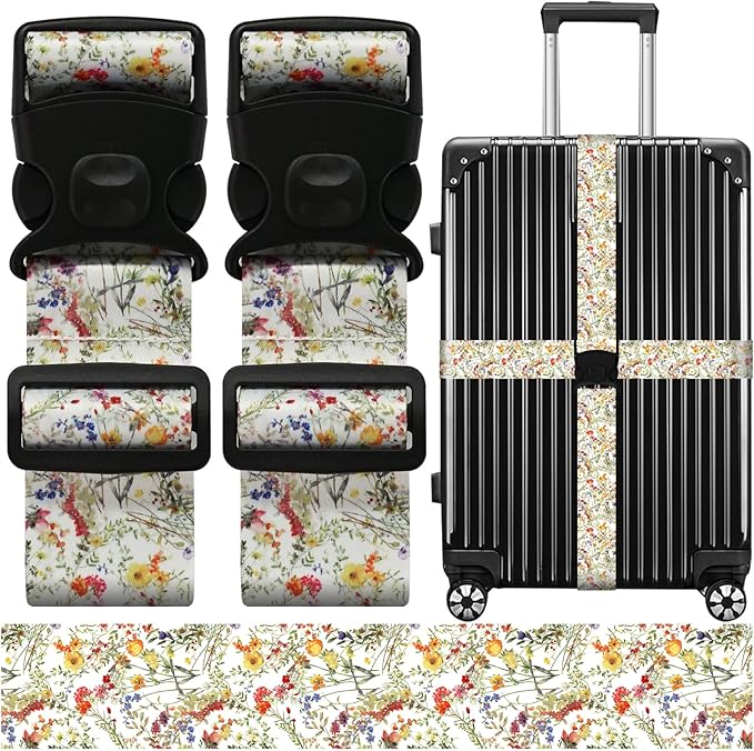 Luggage Straps for Suitcases, Travel Adjustable Belt by ZHOMA