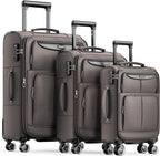 SHOWKOO Luggage Sets 3 Piece Softside Expandable Lightweight Durable Suitcase by SHOWKOO