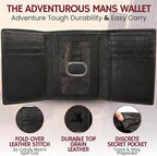 BULL GUARD Mens RFID Wallet, ID and Secret Pocket, Trifold - Image 2
