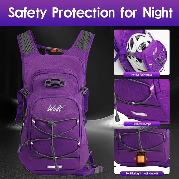 WOLT Hydration Backpack 18L Hiking Water Backpack - Image 4