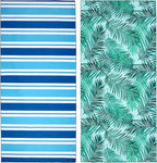 2 Pack Microfiber Beach Towel, Oversized Microfiber Pool Towel 75”x 35” by PYSUPERMODE