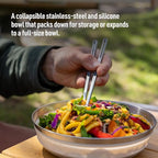 Sea to Summit Detour Stainless Steel Collapsible Bowl, Moonstruck Grey - Image 2
