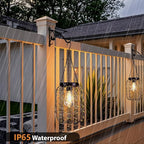 Hanging Solar Lanterns Outdoor Waterproof, Vintage Copper Hanging Lantern Lights - Image 6